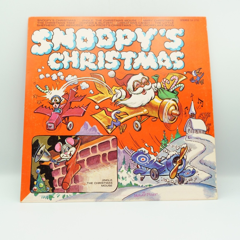 Snoopy's Christmas Jingle the Mouse Tinkerbell Record Vinyl 70s Vintage Music
